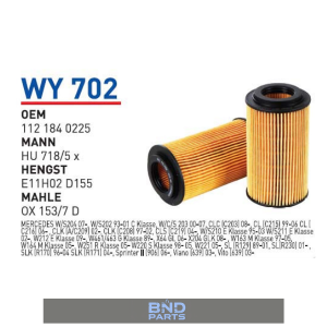 Mercedes Benz 129-163-170-202-203-210-220 Kasa / ML 320-ML 430 112 Motor WUNDER WY 702 Yağ Filtresi